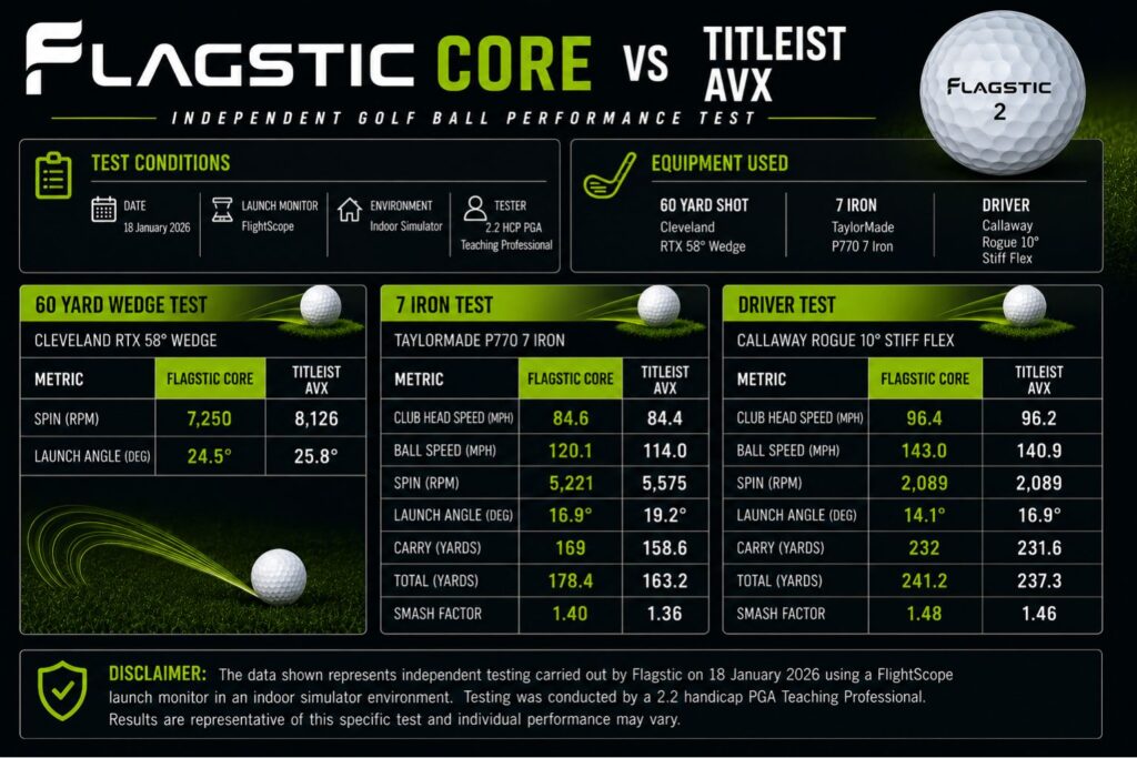 flagstic core vs titleist avx