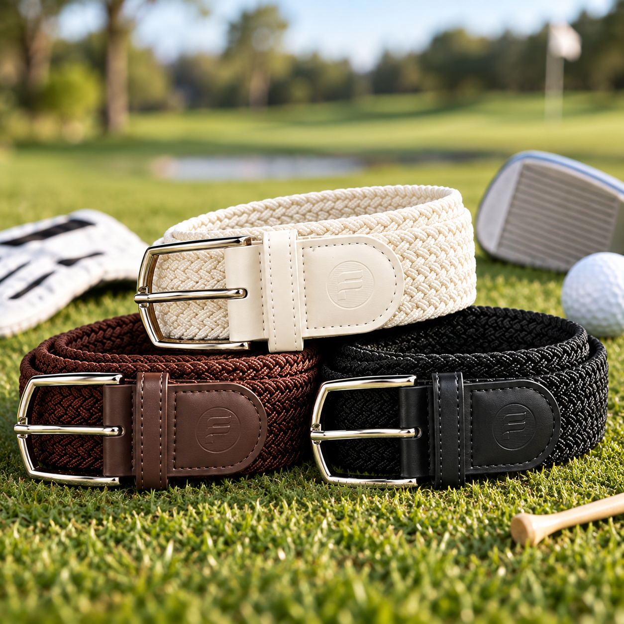 golf belt on grass golf belt on grass